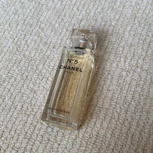 Chanel N0 5 iconic perfume 40ml bottle half full